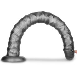 Gode Long Vibrant Gris Plaisir Intense