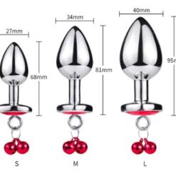 plug anal metal bleu clochette