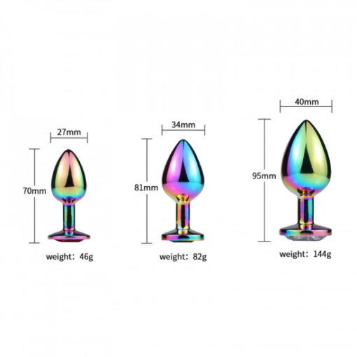 plug anal bijou arc en ciel rouge