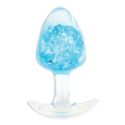Plug Anal en Silicone Crystal Bleu