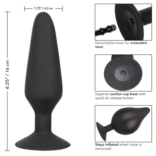 Plug Anal Gonflable Tuyau Amovible 9cm