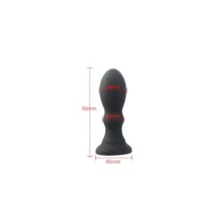 Plug Anal Gonflable Vibrant Silicone Noir