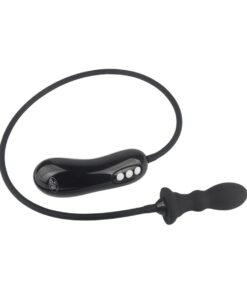 Plug Anal Gonflable Vibrant Silicone Noir