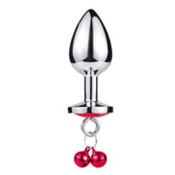 plug anal metal bijou rouge clochette 1