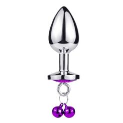 plug anal metal bijou violet clochette