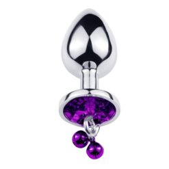 plug anal metal violet clochette