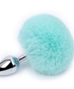 plug anal queue de lapin turquoise