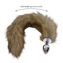 Plug Anal Métal Fox Marron