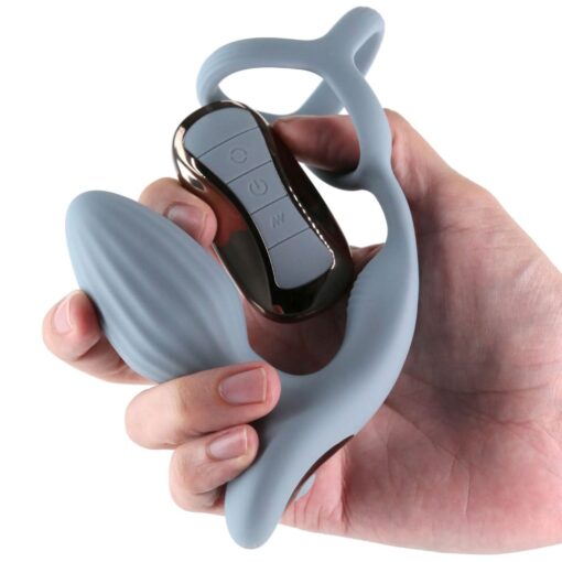 Plug Anal Rotatif et Vibrant Double Cockring