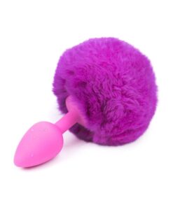 plug anal silicone pourpre lapin