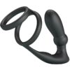 Plug Anal Silicone Vibrant Double Cockring