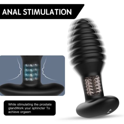 Plug Anal Silicone Vibrant et à Rotation