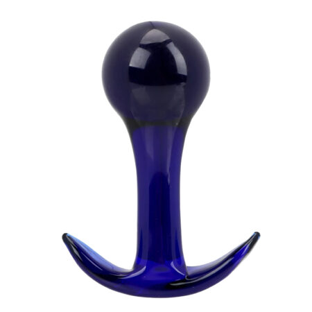 plug anal verre boule bleu