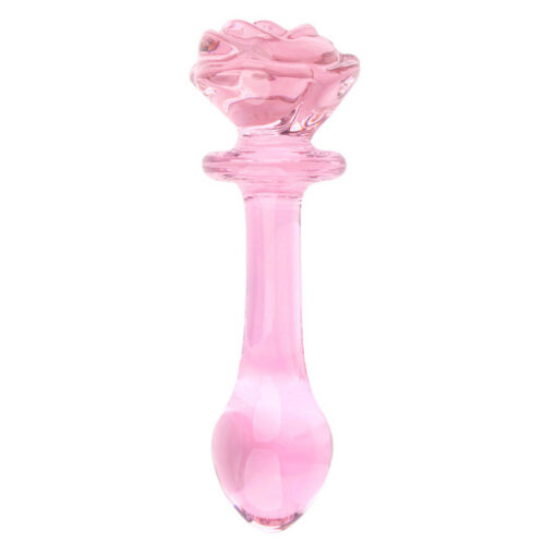 Plug Anal Verre Chapelet Fleur