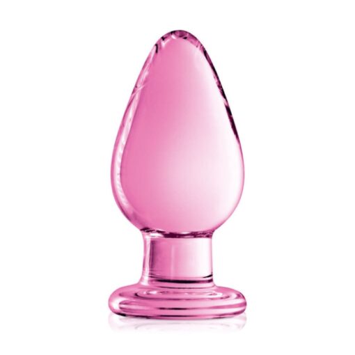 Plug Anal Verre Rose Glossy 5cm