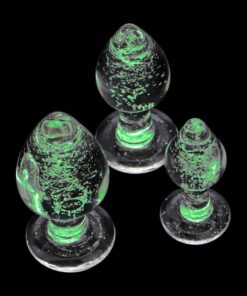 plug anal verre vert fluo