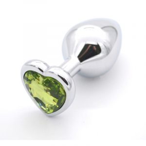 plug diamant cœur émeraude