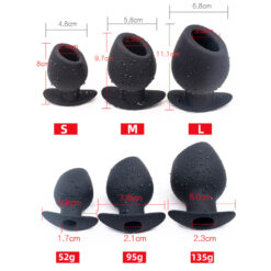 plug toys anus silicone noir