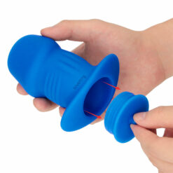 Plug Tunnel Anal Bleu 10x6cm