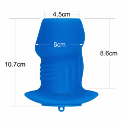 Plug Tunnel Anal Bleu 10x6cm