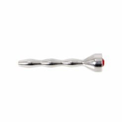 Plug Urètre Métal Diamant Rouge