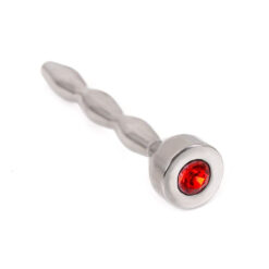 Plug Urètre Métal Diamant Rouge