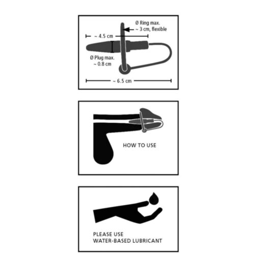 Plug Urètre Métal et Anneau de gland silicone