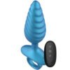 Plug Vibrant Silicone Bleu avec Télécommande