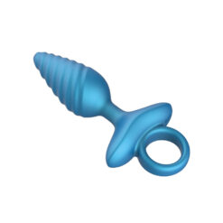 Plug Vibrant Silicone Bleu avec Télécommande