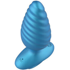 Plug Vibrant Silicone Bleu avec Télécommande