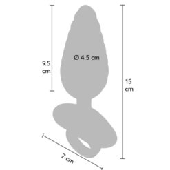 Plug Vibrant Silicone Bleu avec Télécommande