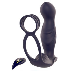 Stimulateur de Prostate Bleu avec Ballstretcher
