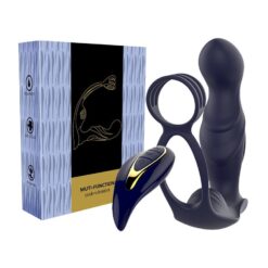 Stimulateur de Prostate Bleu avec Ballstretcher