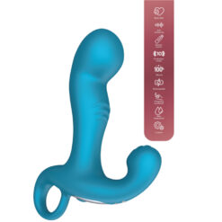 Stimulateur Vibrant Point Prostatique Bleu avec Télécommande
