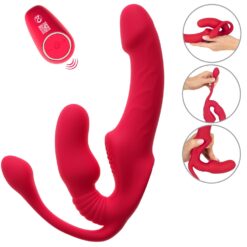 Strapon Féminin avec Triple Vibrateur