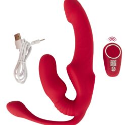 Strapon Féminin avec Triple Vibrateur
