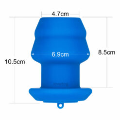 Tunnel Anal Stimulant Bleu avec Bouchon